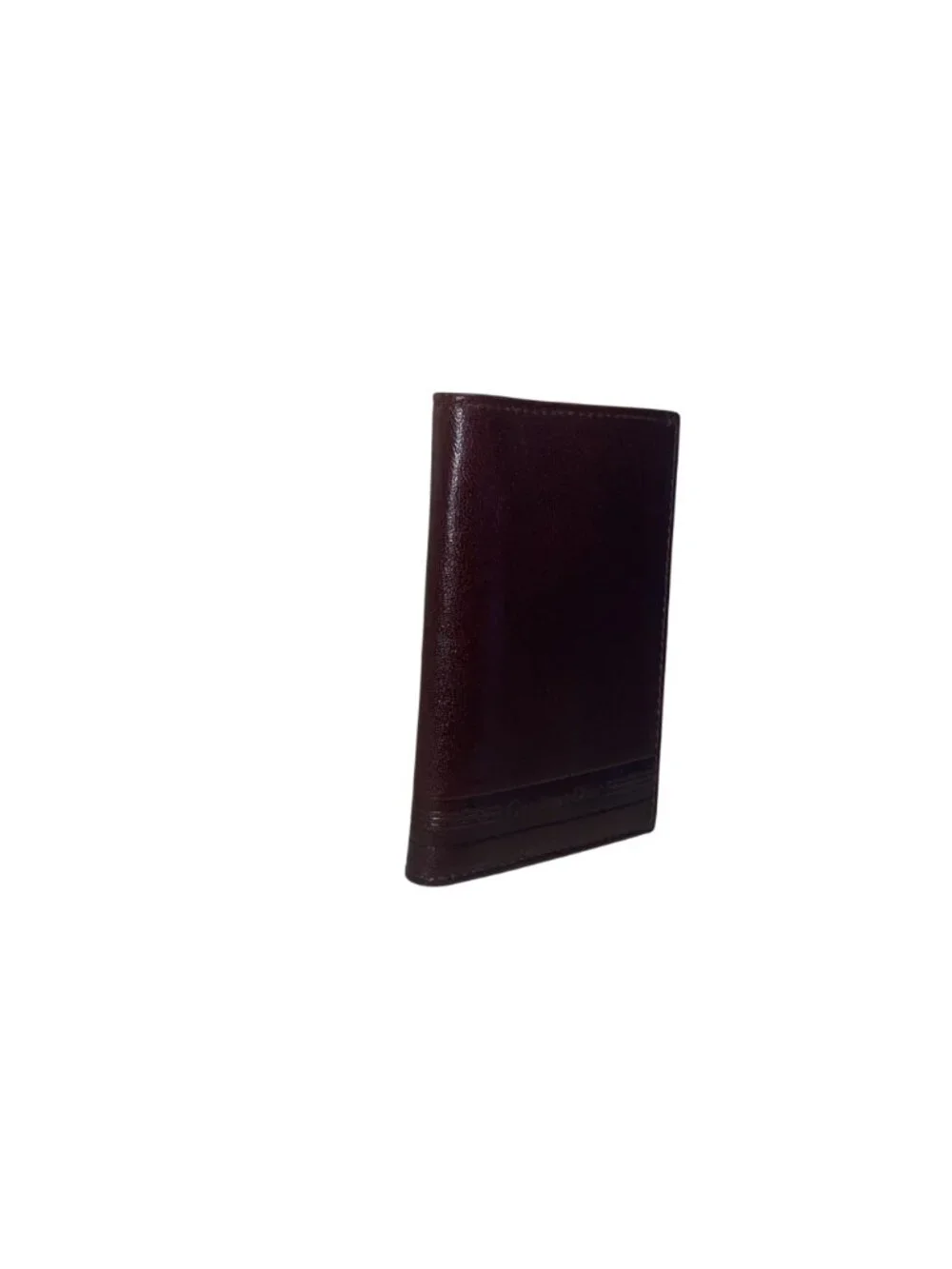 Christian D Mens Brown Leather Bi-Fold Wallet Elegant Compact Design